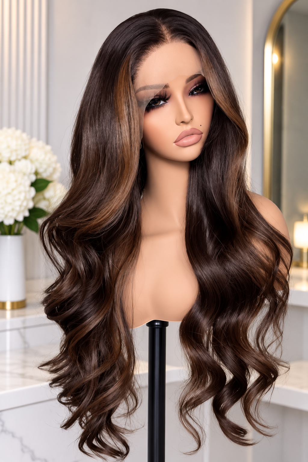 Televa Mocha Melt Wave Wig  Full Frontal